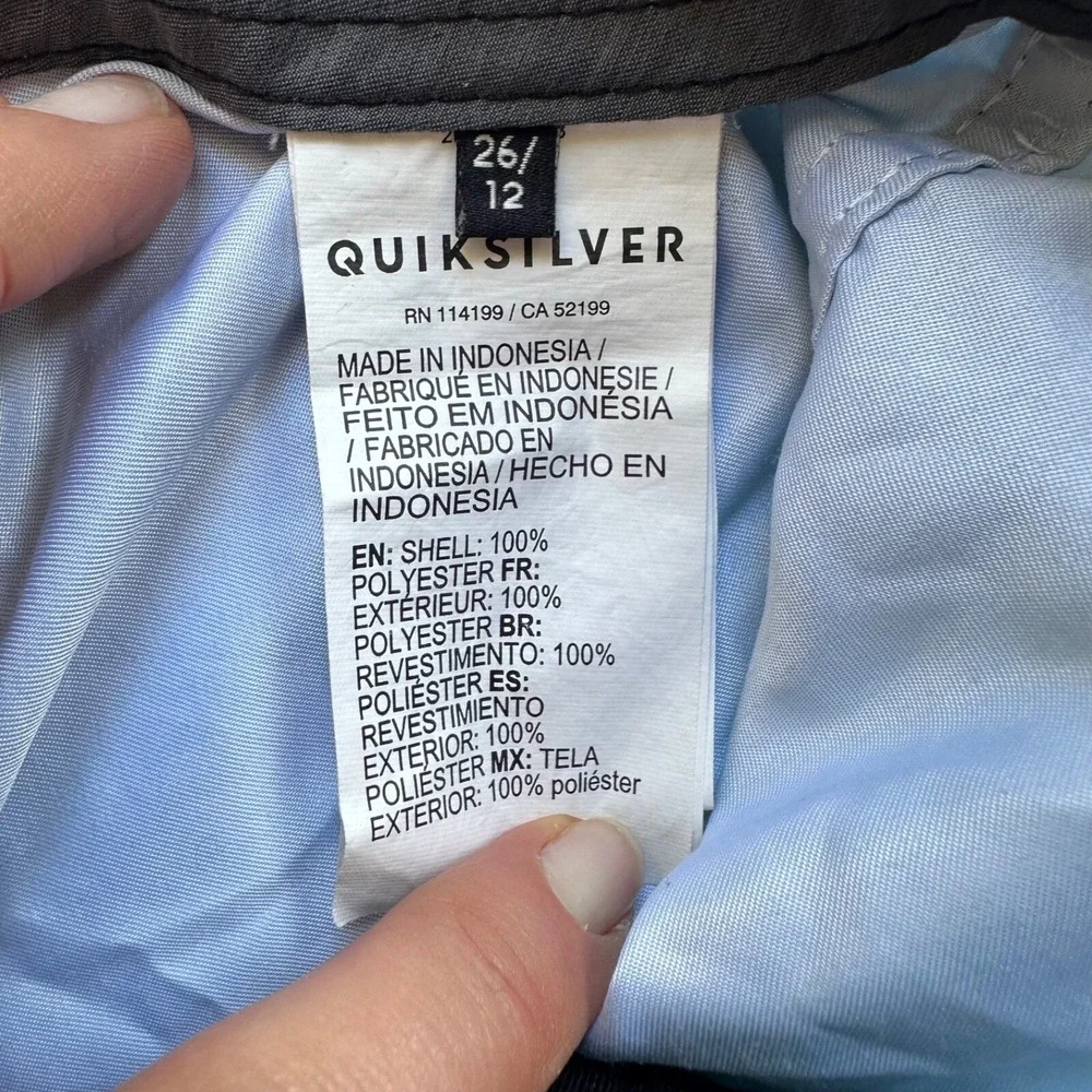 Boys Quicksilver DryFlight‎ Board Shorts Multicolor Ombre Size 26/12-Pre-owned